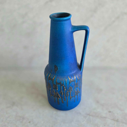 Vintage | Rare Blue Fat Lava - West German Vase | Dumler and Breiden