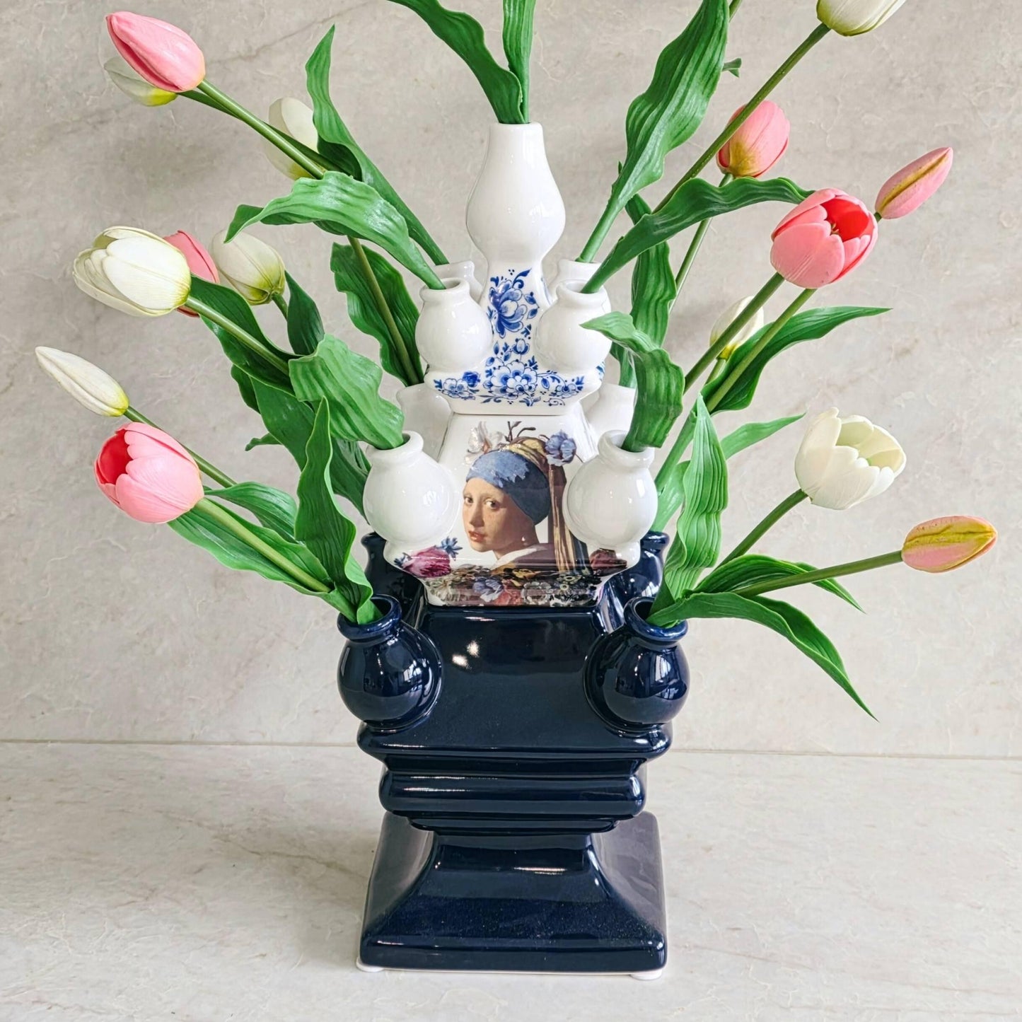 Stack Madness ✦ Build Your Own Vase ✦ Dark Blue Base