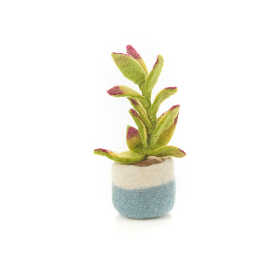 Purple Tips - Hand Felted - Artificial Plant Decoration - Medium