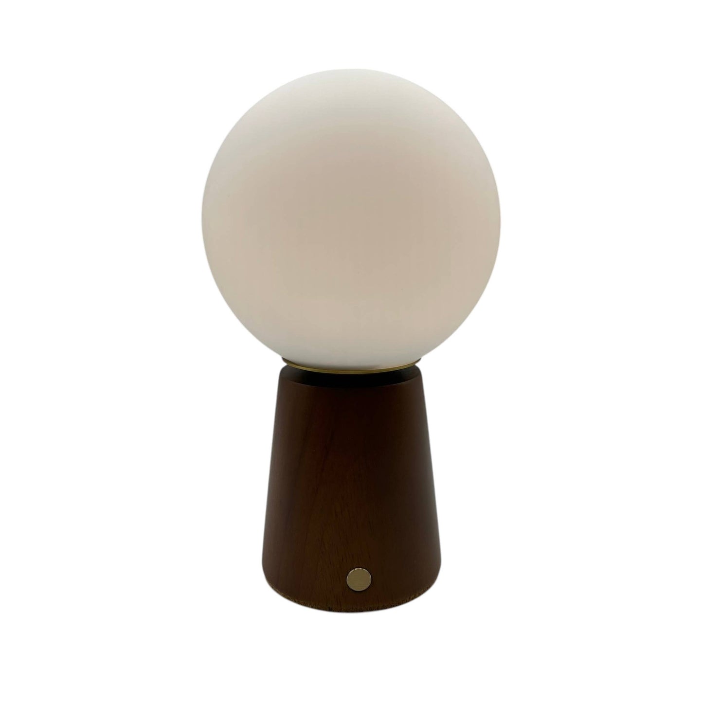 Mid-Century Globe Touch Lamp – Small - Mango Wood