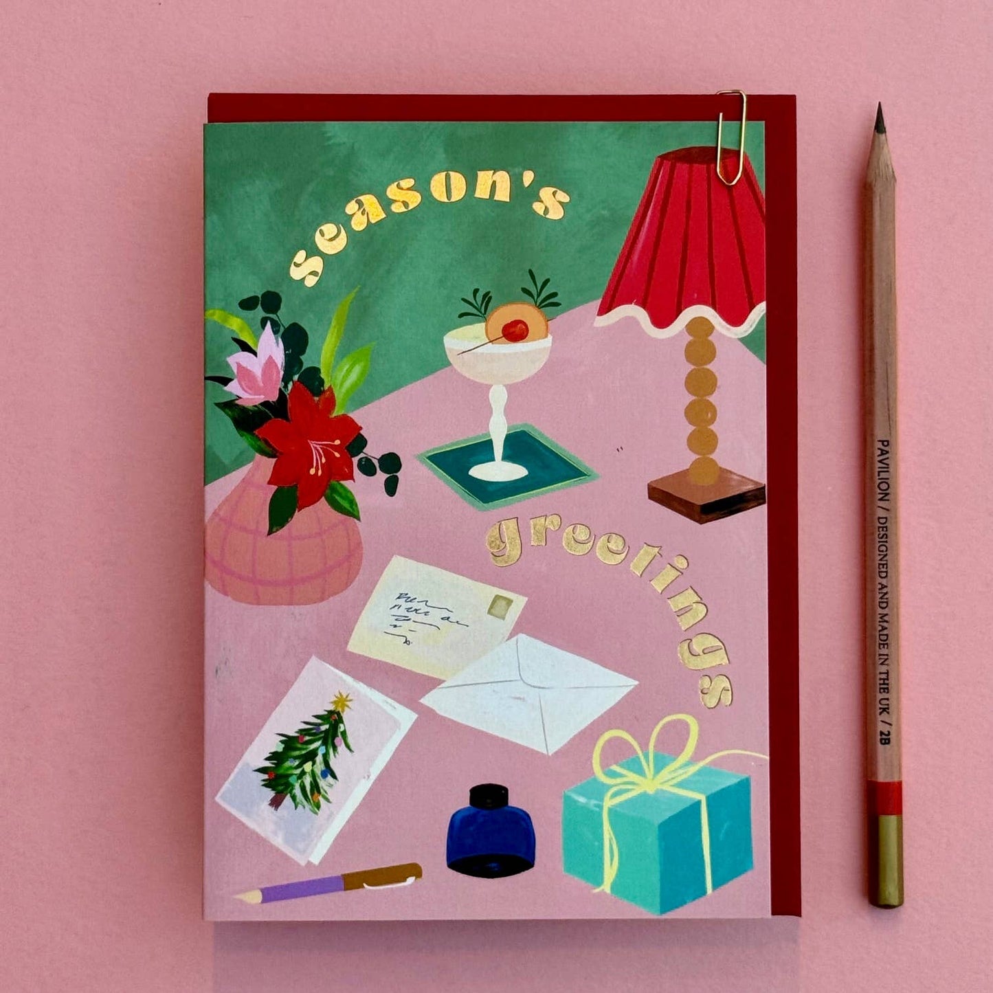 Season's Greetings Christmas | Foiled FSC Greeting Card