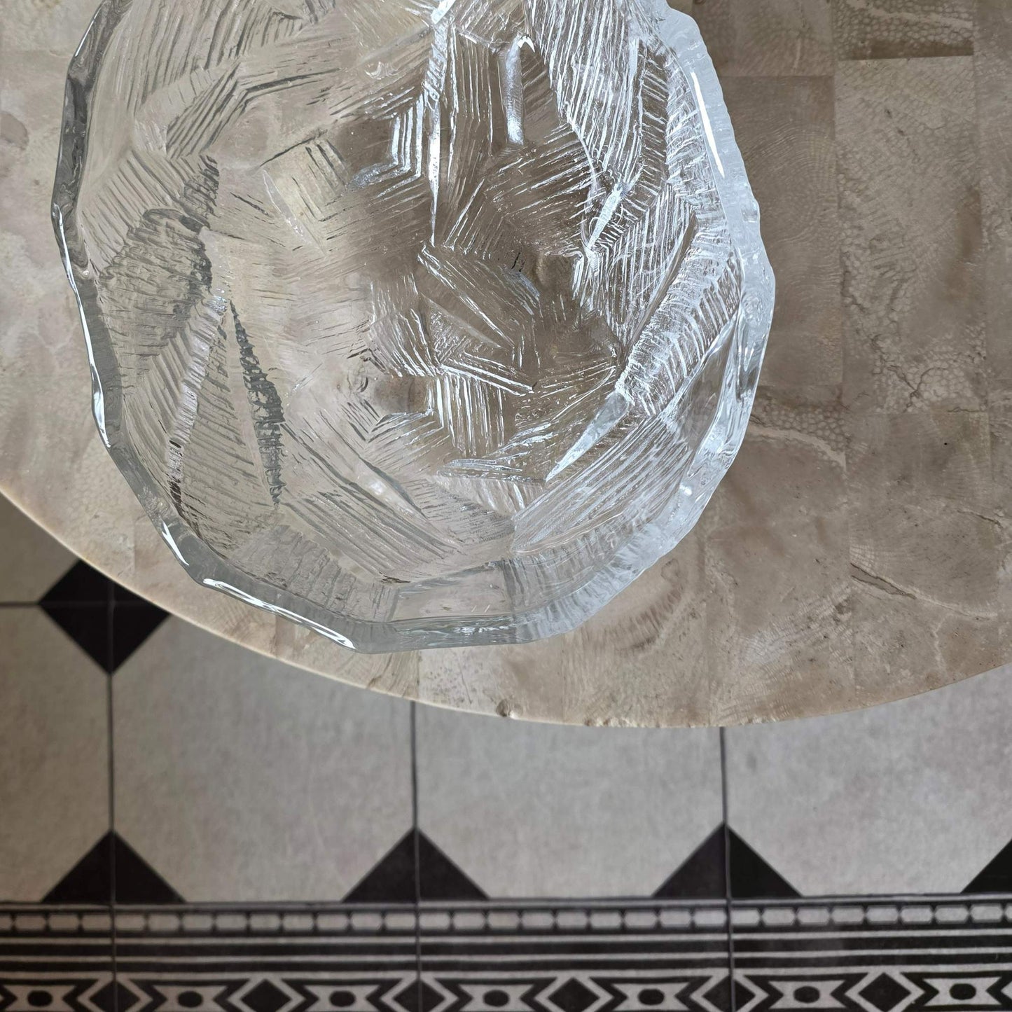 Vintage | Brutalist Hoya Crystal 'Iceberg' Bowl