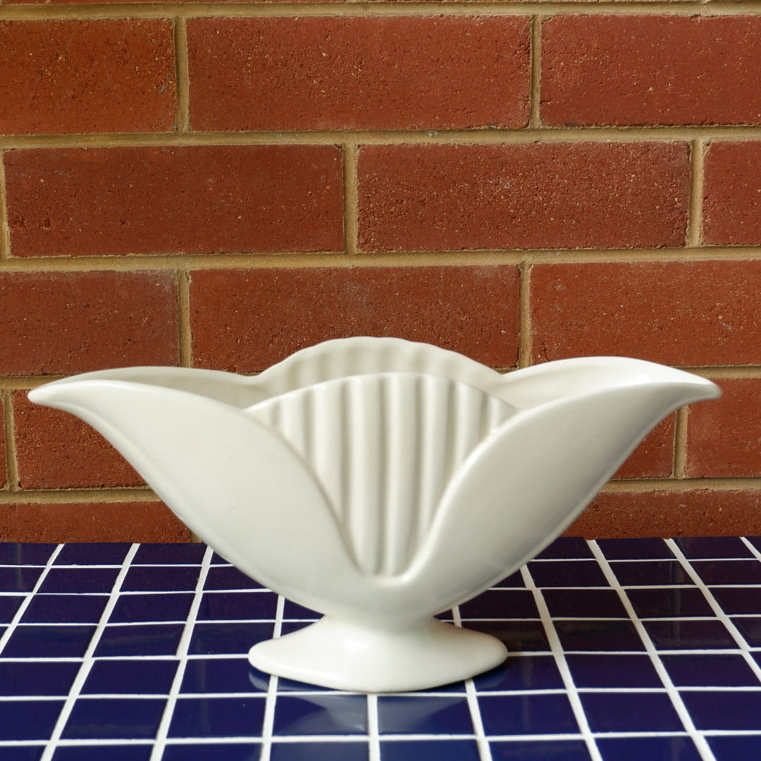 Vintage | Ceramic Fan Planter Vase