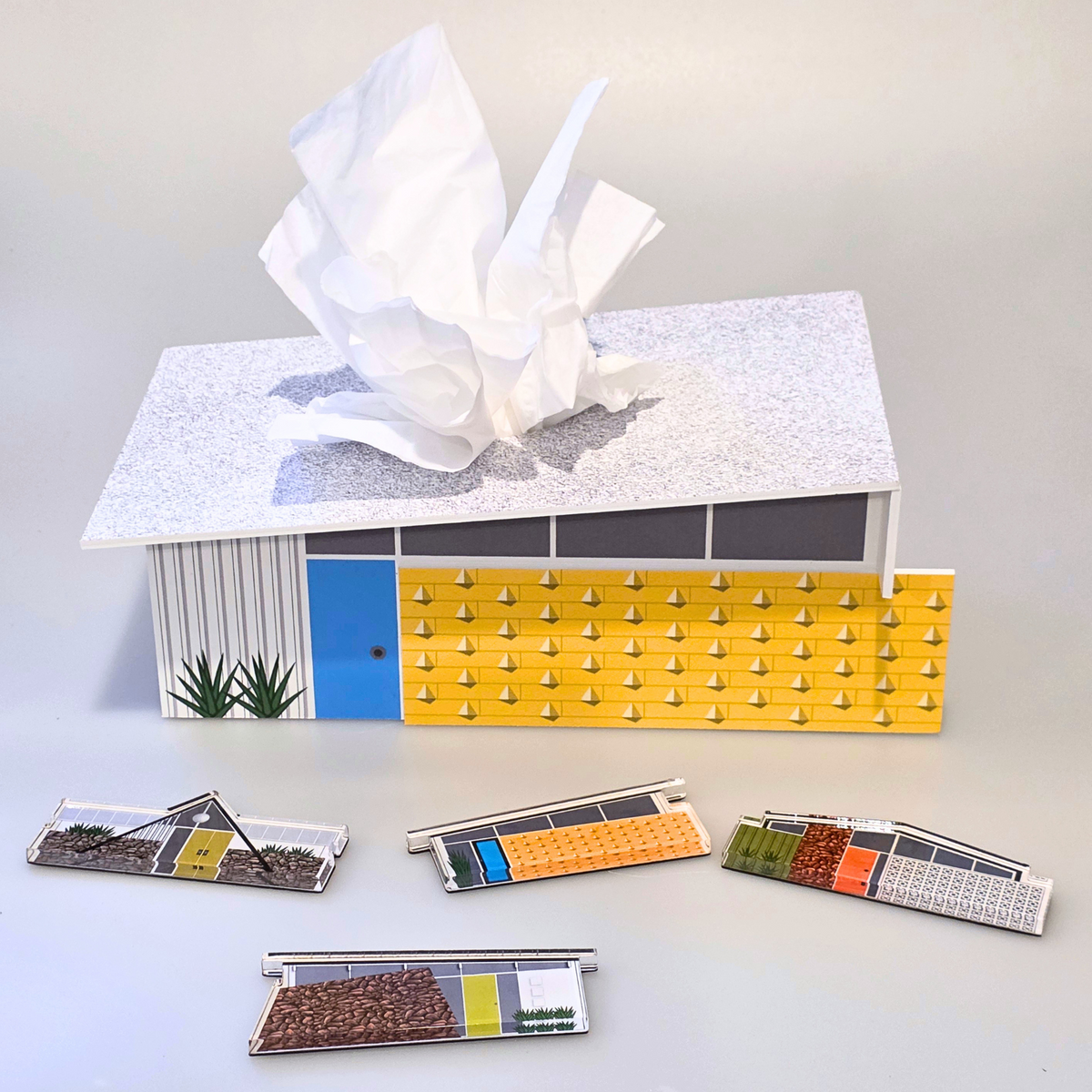 Wedge House - Mid-Century Modern - Tissue Box Cover