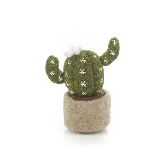 Barrel Cactus - Hand Felted - Artificial Plant Decoration - Small