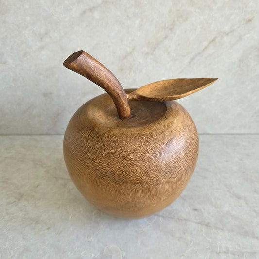 Vintage | XL Wooden Apple - Oversized and Hand Carved - FAWNE