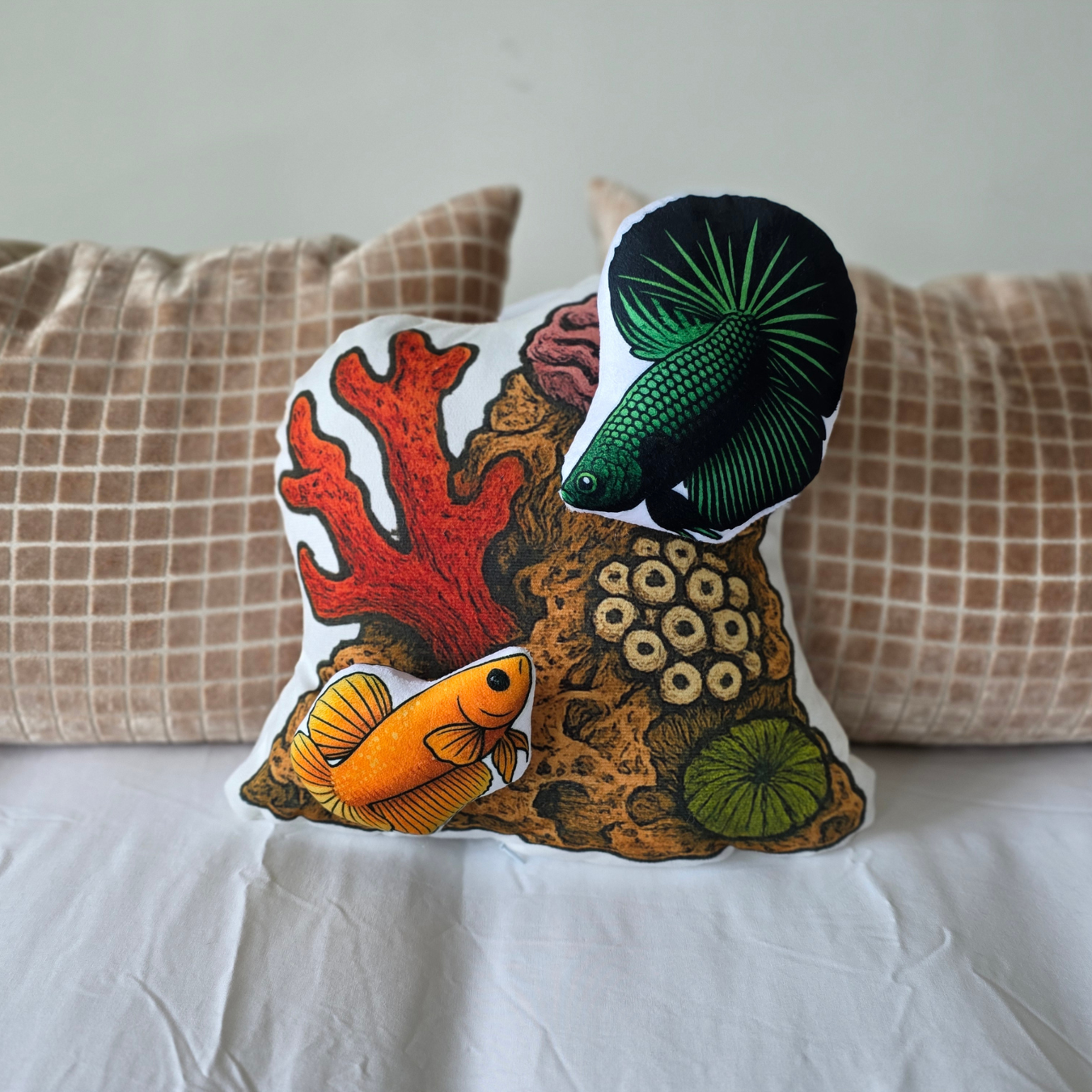 Betta Lovers Fish-Shaped Cushion | FAWNE Limited Edition