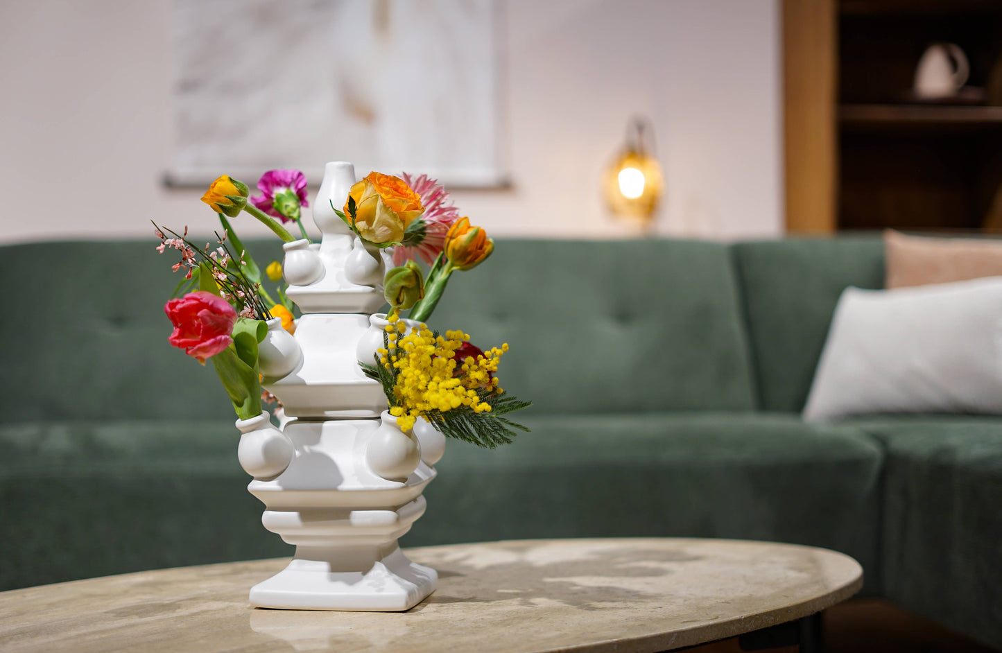 Stack Madness ✦ Build Your Own Vase ✦ Matte White Middle