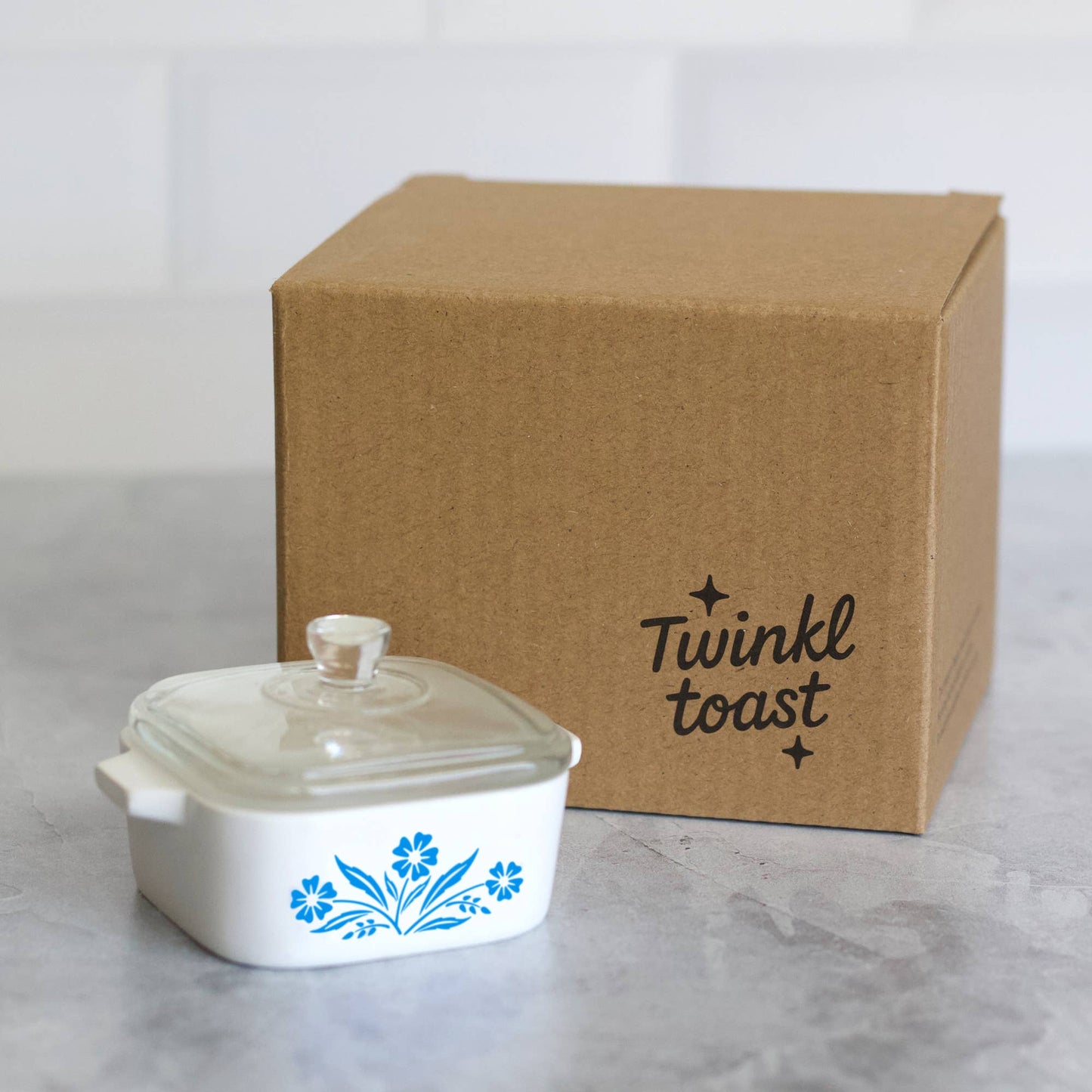 Cornflower | Corning Ware Inspired | Resin Trinket Box