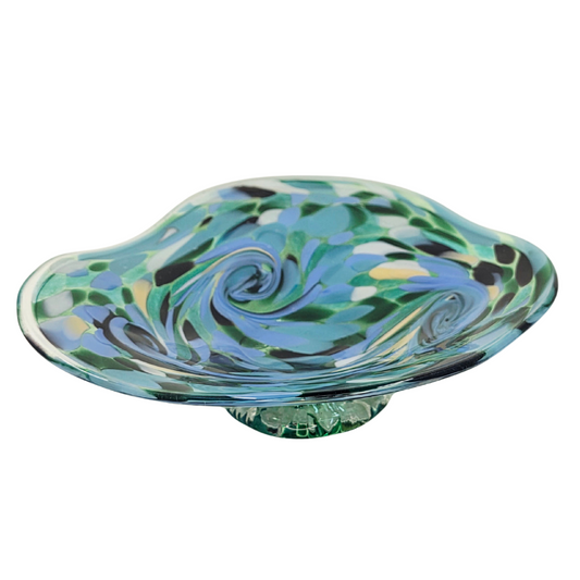 Vintage | Hand Painted - Australian Art Glass Bowl - FAWNE