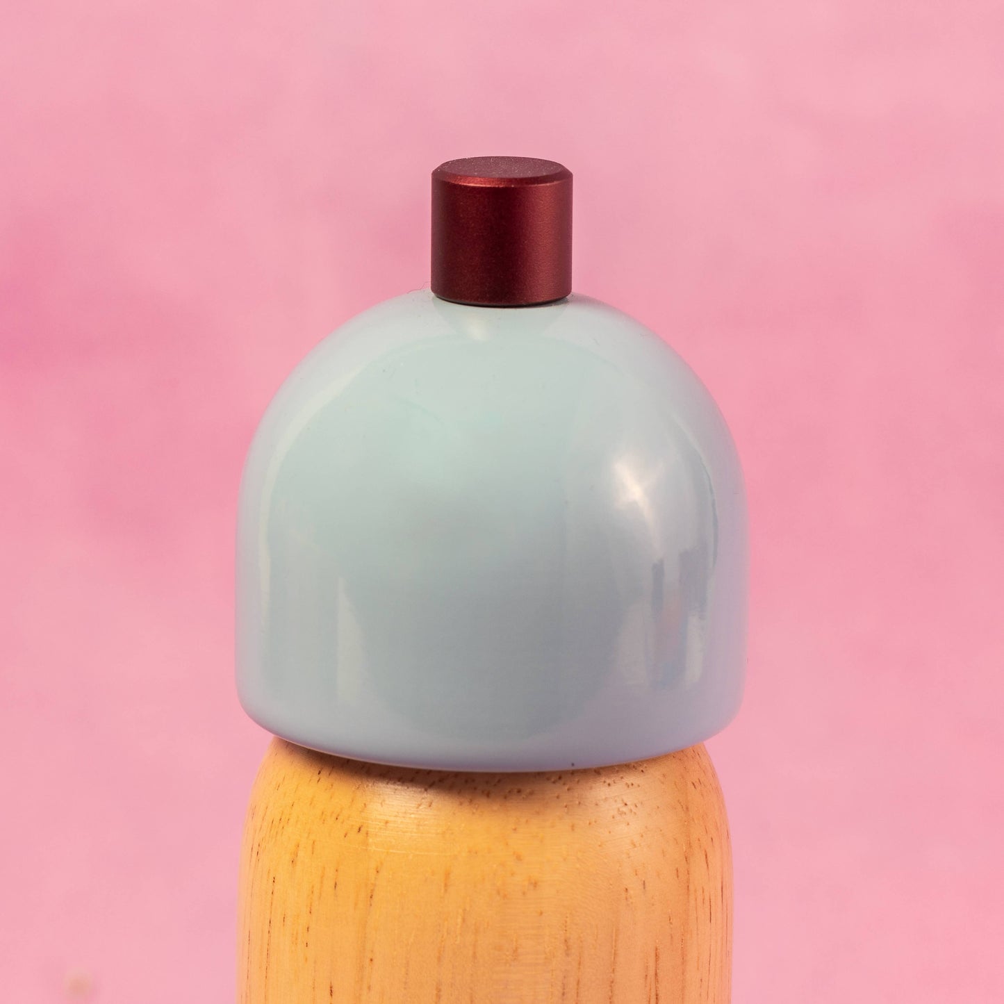 Salt and Pepper Grinder | Light Blue and Burgundy | Large