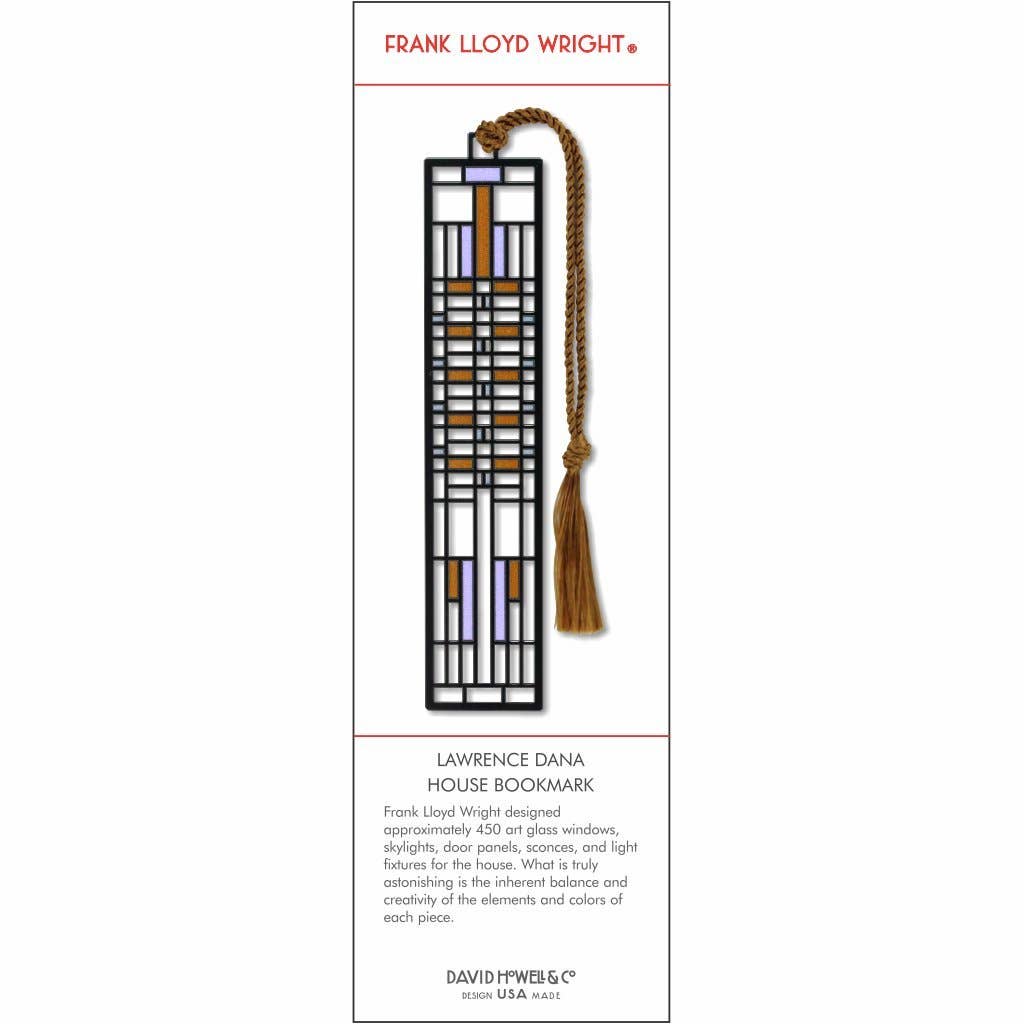 Frank Lloyd Wright | Lawrence Dana House | Metal Bookmark