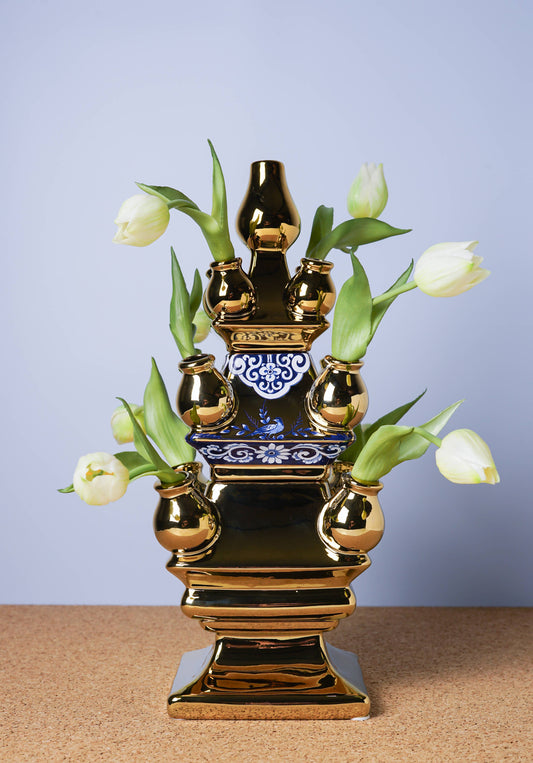 Stack Madness ✦ Build Your Own Vase ✦ Gold Top - FAWNE