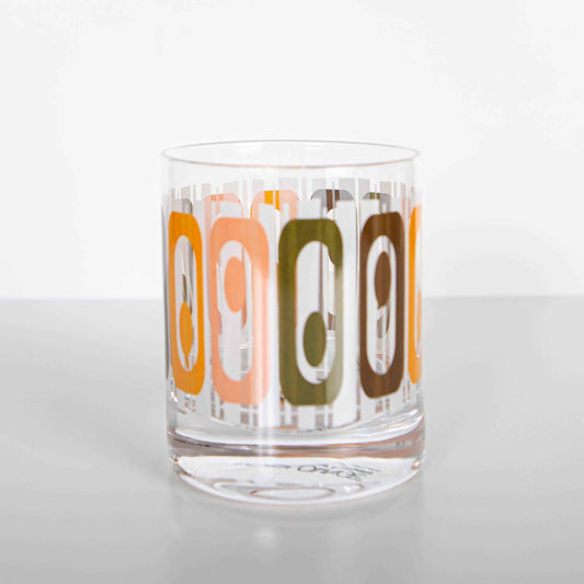 Oval Rows Tiki Whiskey Glasses | Boxed Set of 4