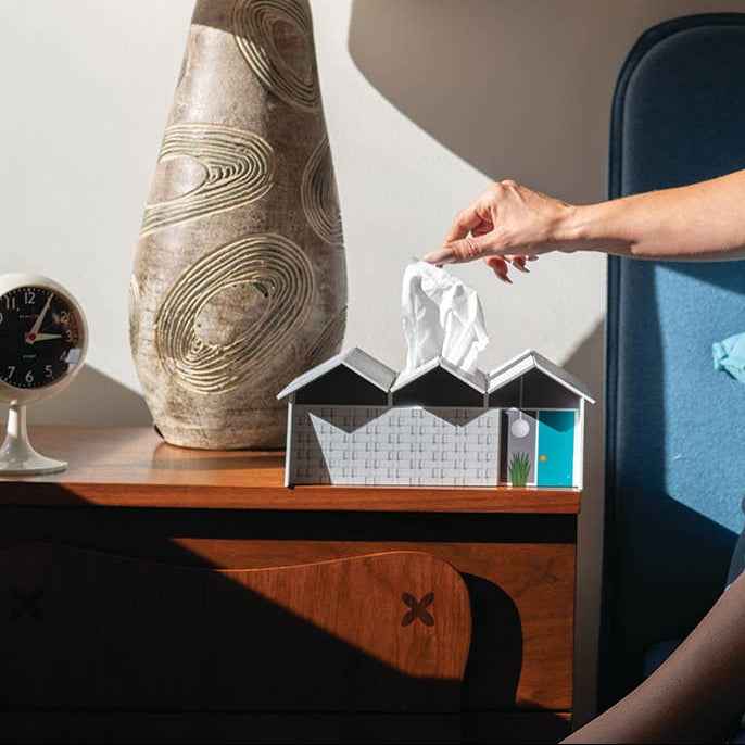 Folded Plate Roof - Mid-Century Modern - Tissue Box Cover