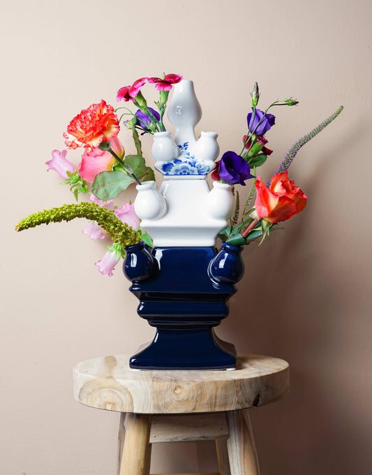 Stack Madness ✦ Build Your Own Vase ✦ Matte White Middle - FAWNE