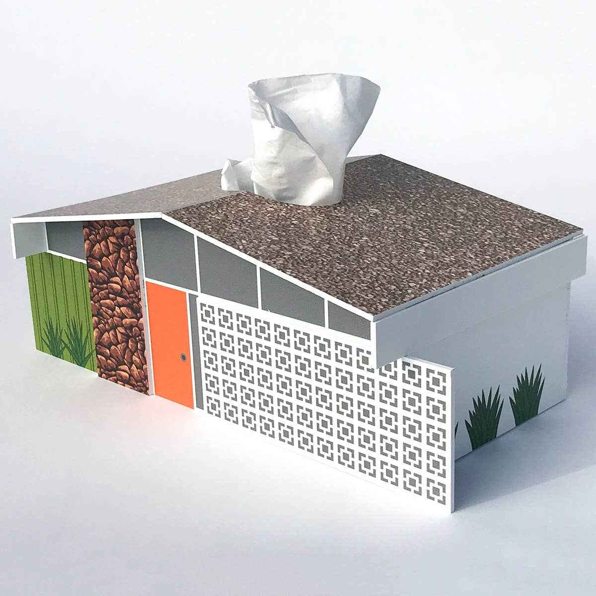Twin Palms House - Mid-Century Modern Tissue Box Cover