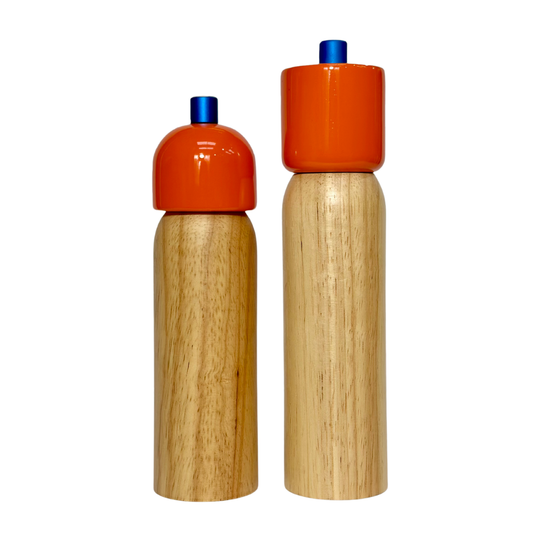 Salt and Pepper Grinder | Orange and Blue | Medium