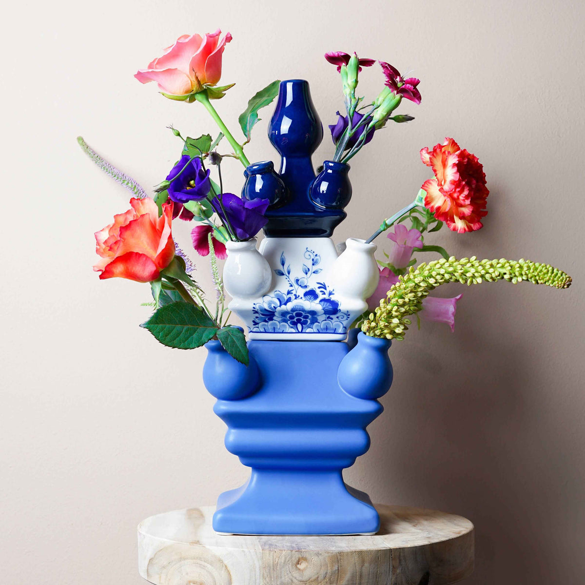 Stack Madness ✦ Build Your Own Vase ✦ Dark Blue Top