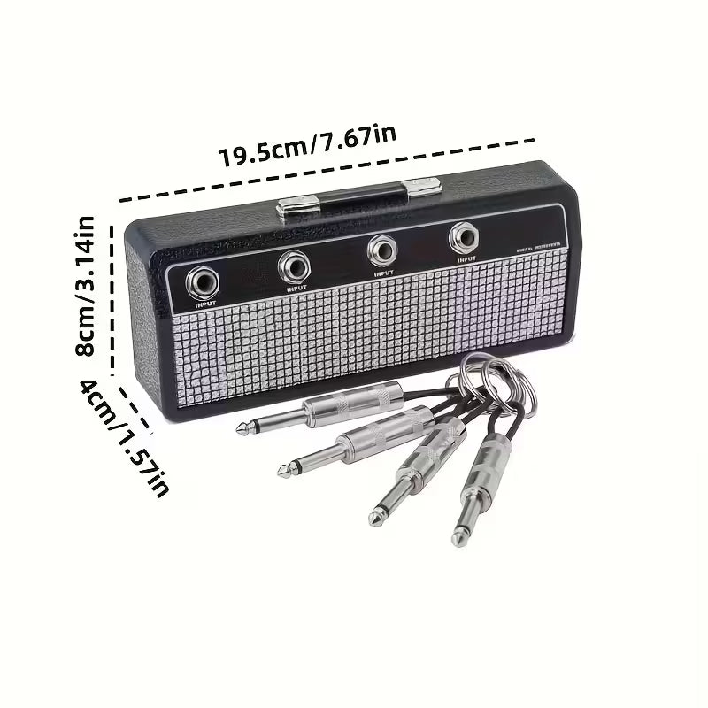Guitar Amp Jack - Wall Mounted Rack - Includes 4 Keyrings