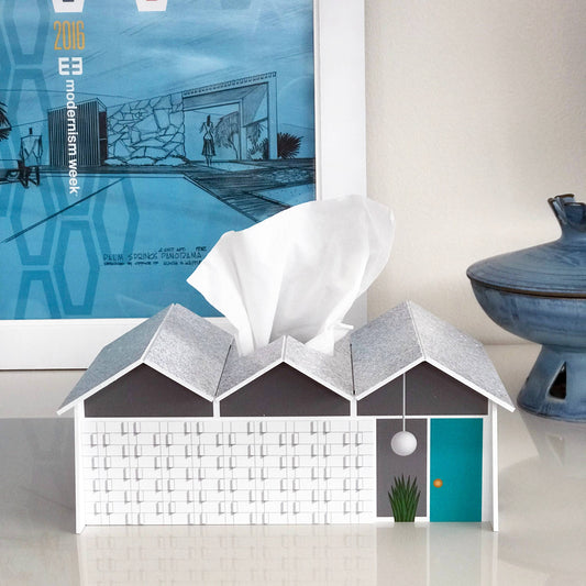 Folded Plate Roof - Mid-Century Modern - Tissue Box Cover