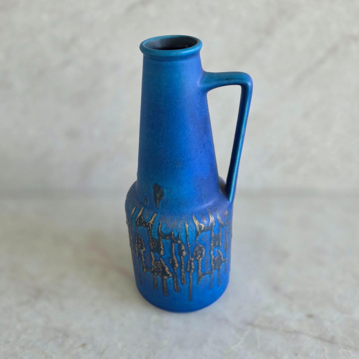 Vintage | Rare Blue Fat Lava - West German Vase | Dumler and Breiden