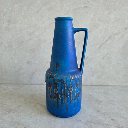 Vintage | Rare Blue Fat Lava - West German Vase | Dumler and Breiden