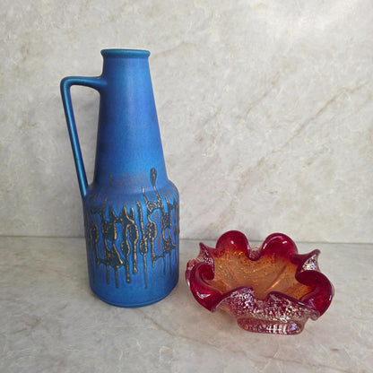 Vintage | Rare Blue Fat Lava - West German Vase | Dumler and Breiden - FAWNE
