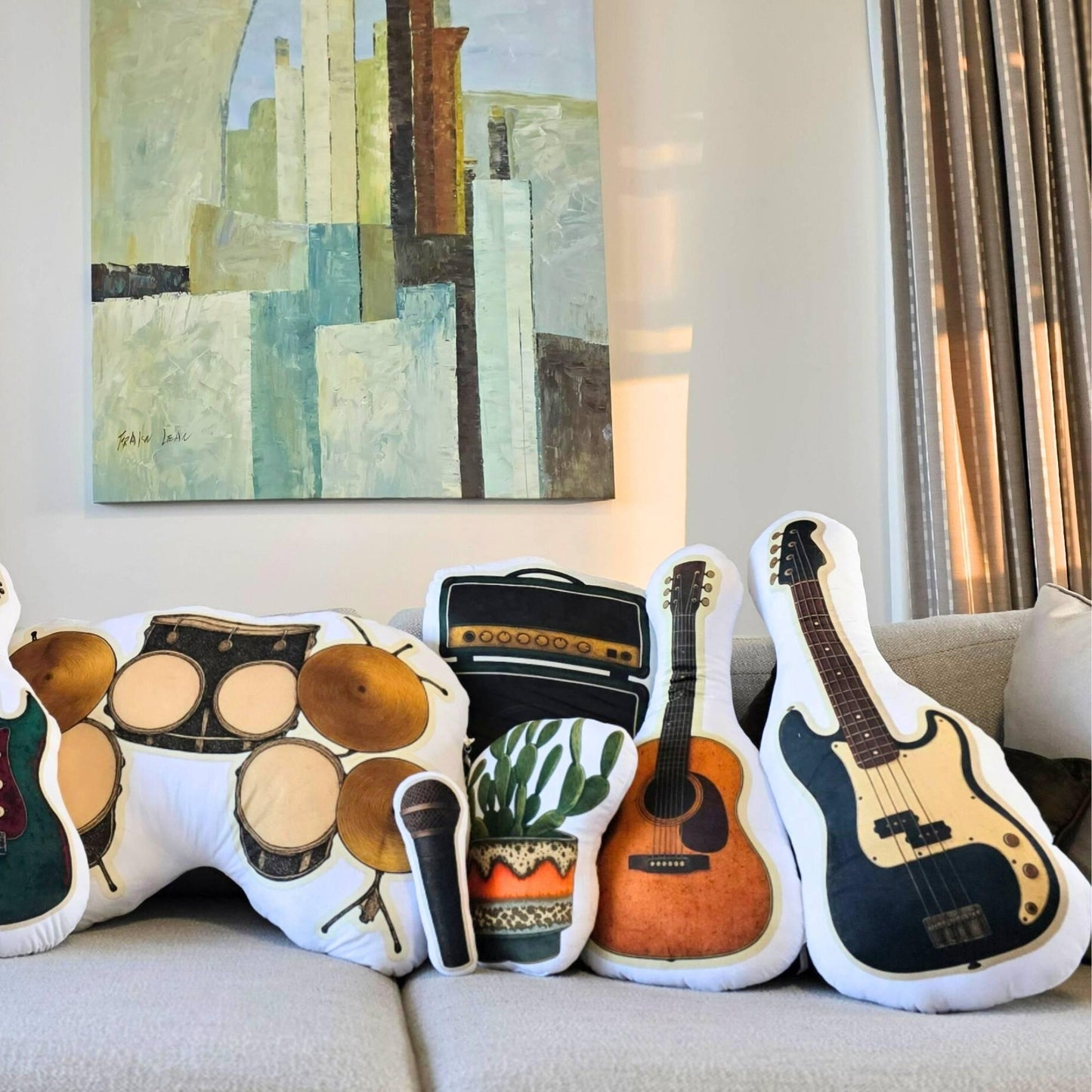 The Setlist Electric Guitar – Shaped Cushion – Electric Bass - 60 cm – | FAWNE