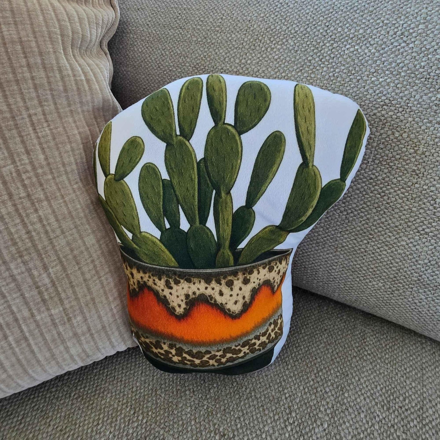 The Setlist – West German Cactus Planter – Shaped Cushion - 30 cm | FAWNE