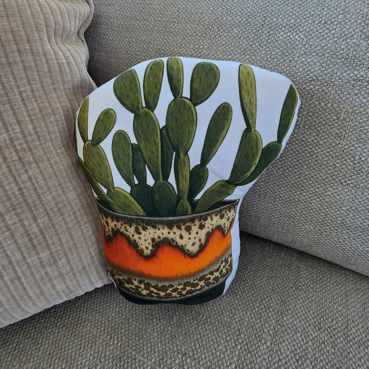 The Setlist – West German Cactus Planter – Shaped Cushion - 30 cm | FAWNE
