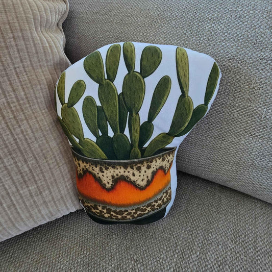 The Setlist – West German Cactus Planter – Shaped Cushion - 30 cm | FAWNE
