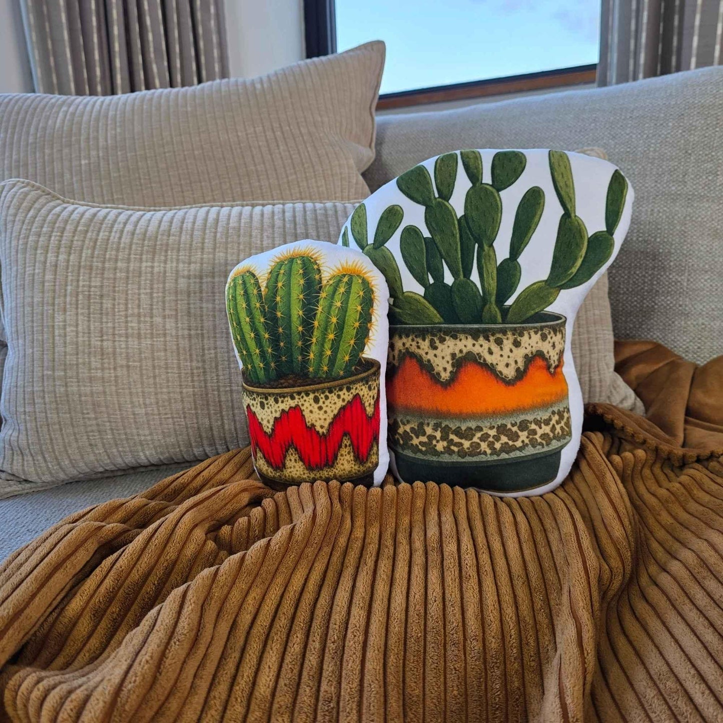 The Setlist – West German Cactus Planter – Shaped Cushion - 30 cm | FAWNE