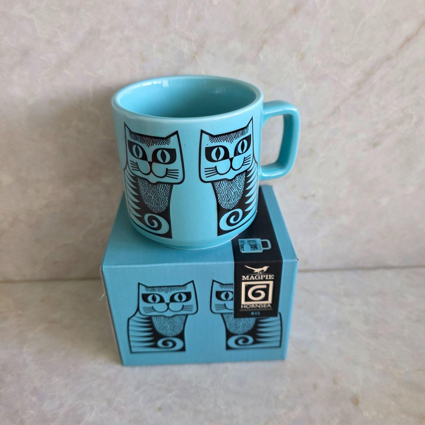 Hornsea - Mug - Cat - Teal Blue