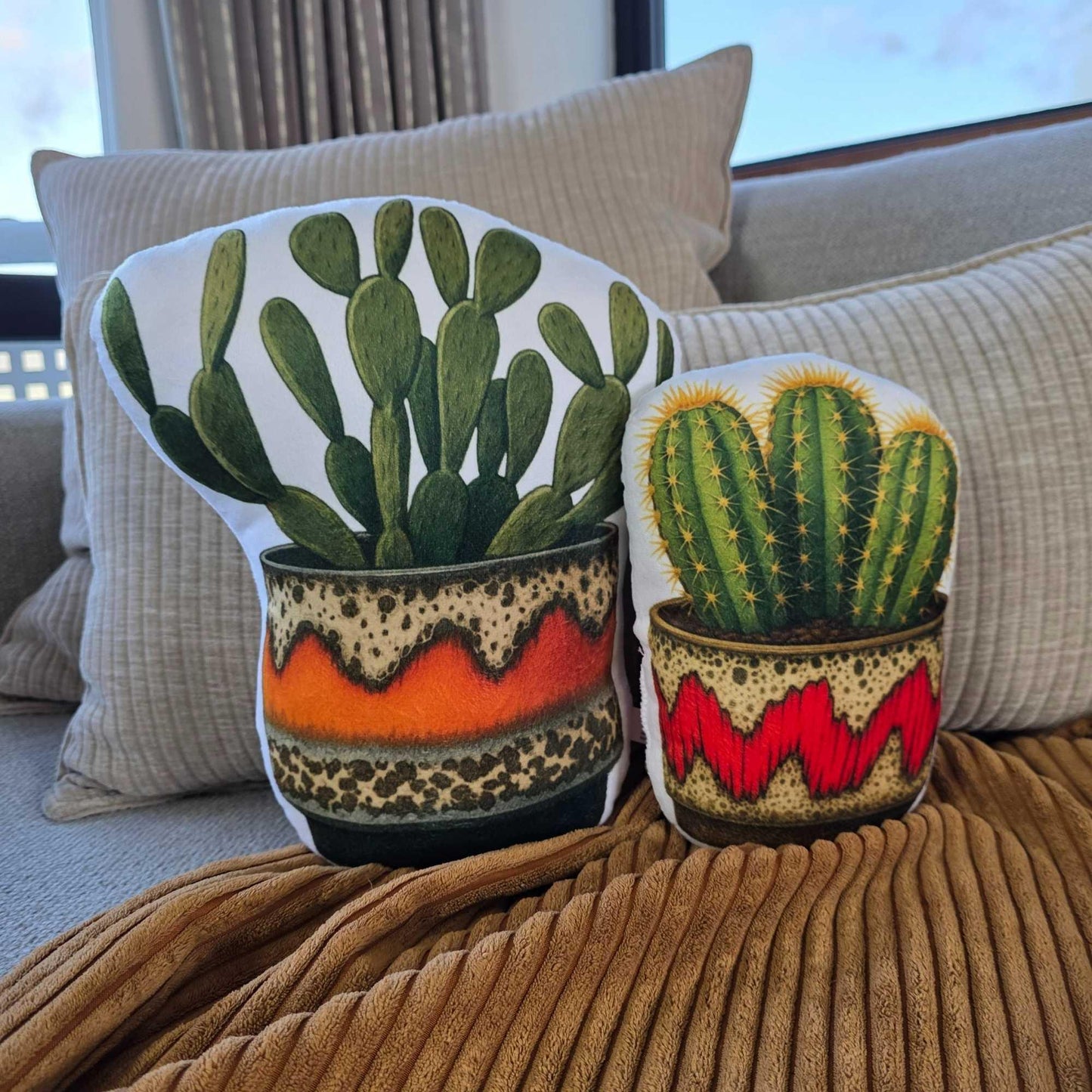 The Setlist – West German Cactus Planter – Shaped Cushion - 20 cm | FAWNE