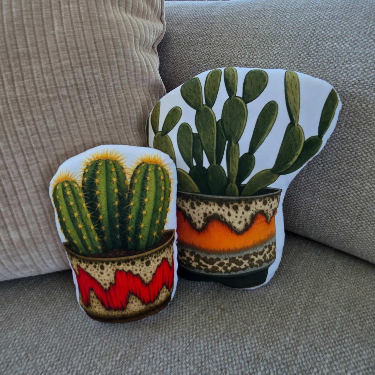 The Setlist – West German Cactus Planter – Shaped Cushion - 20 cm | FAWNE