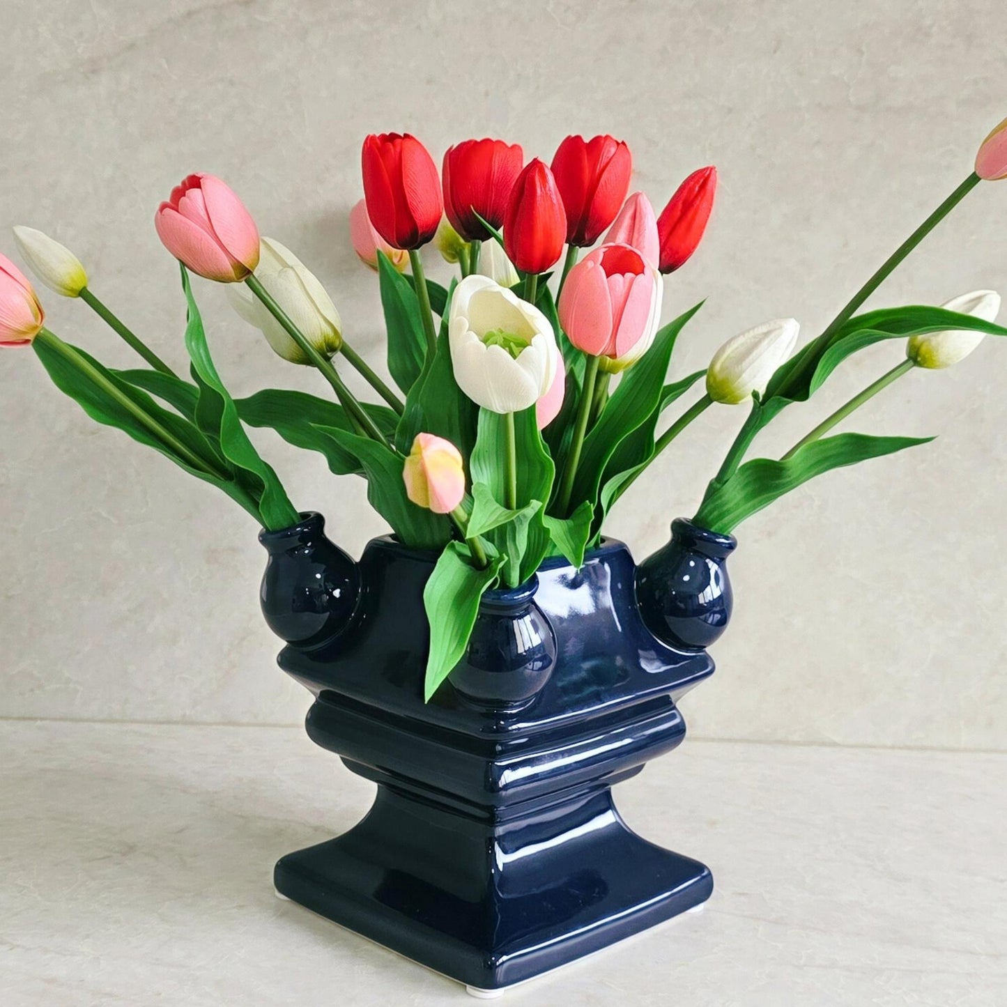 Stack Madness ✦ Build Your Own Vase ✦ Dark Blue Base