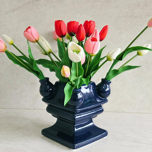 Stack Madness ✦ Build Your Own Vase ✦ Dark Blue Base