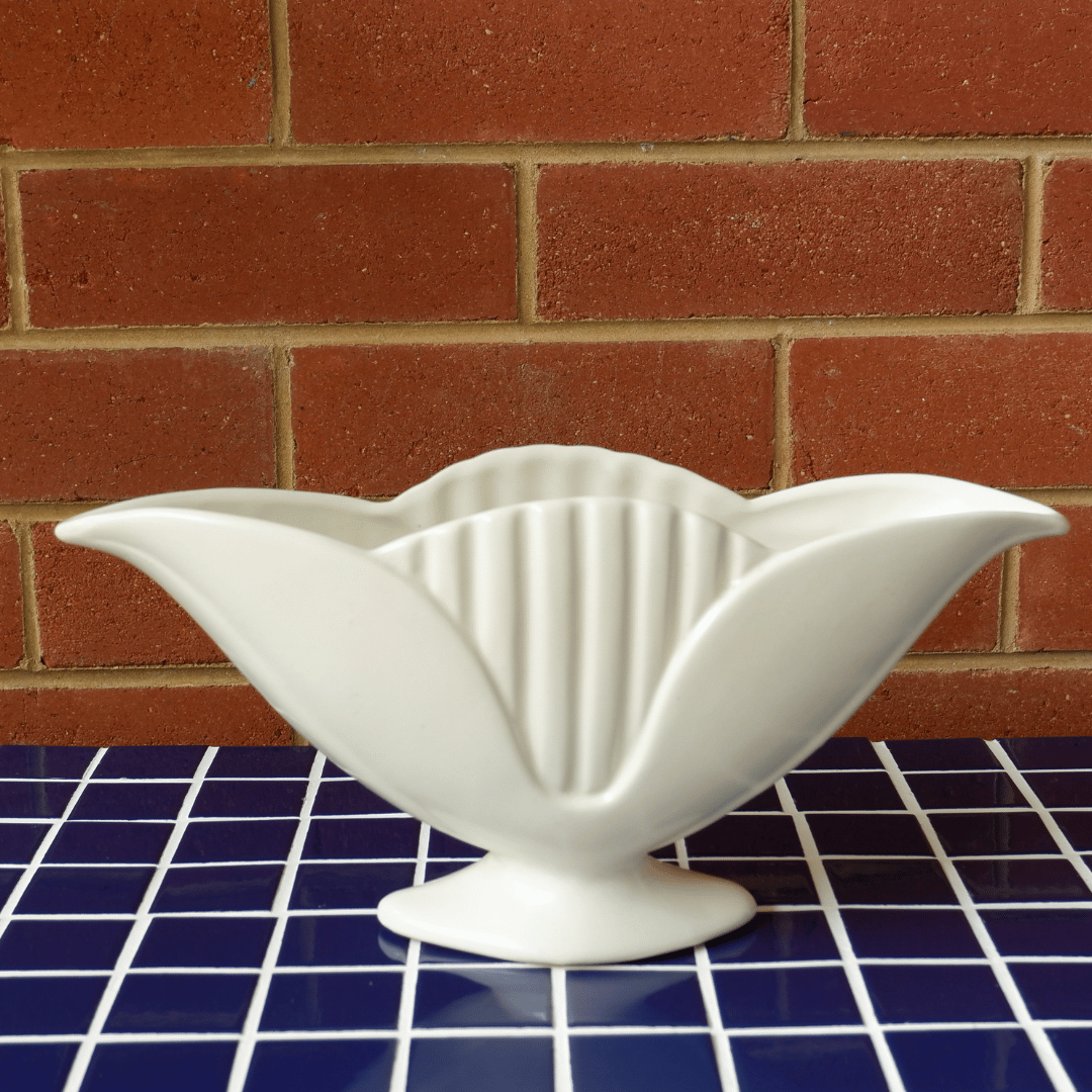 Vintage | Ceramic Fan Planter Vase
