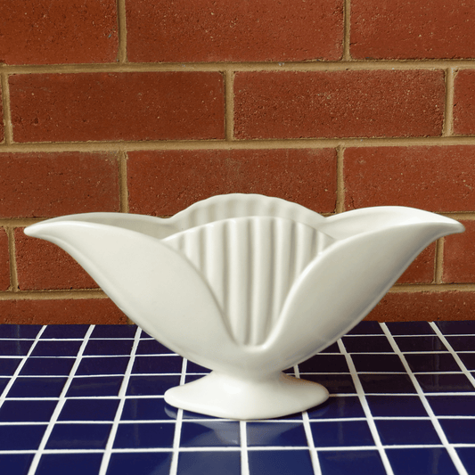 Vintage | Ceramic Fan Planter Vase