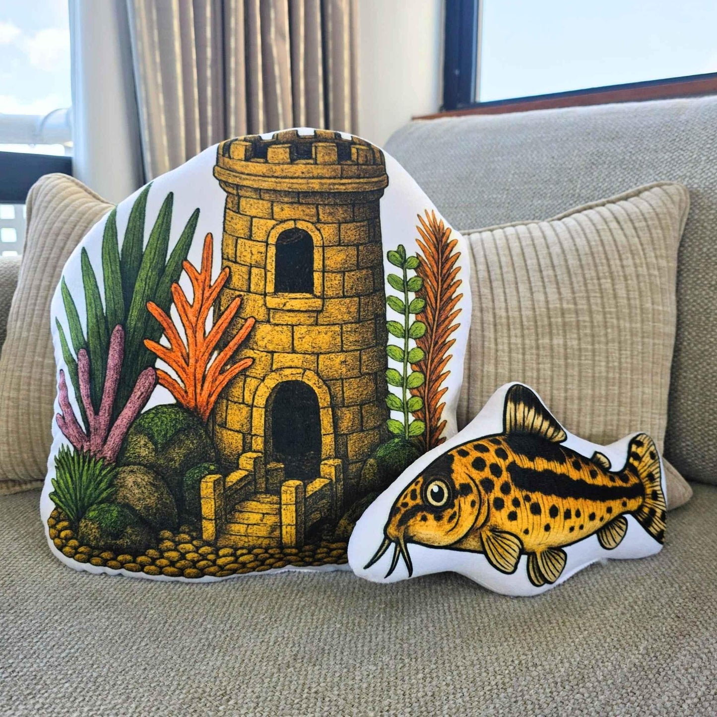 Mrs Corydora Catfish-Shaped Cushion 25cm | FAWNE