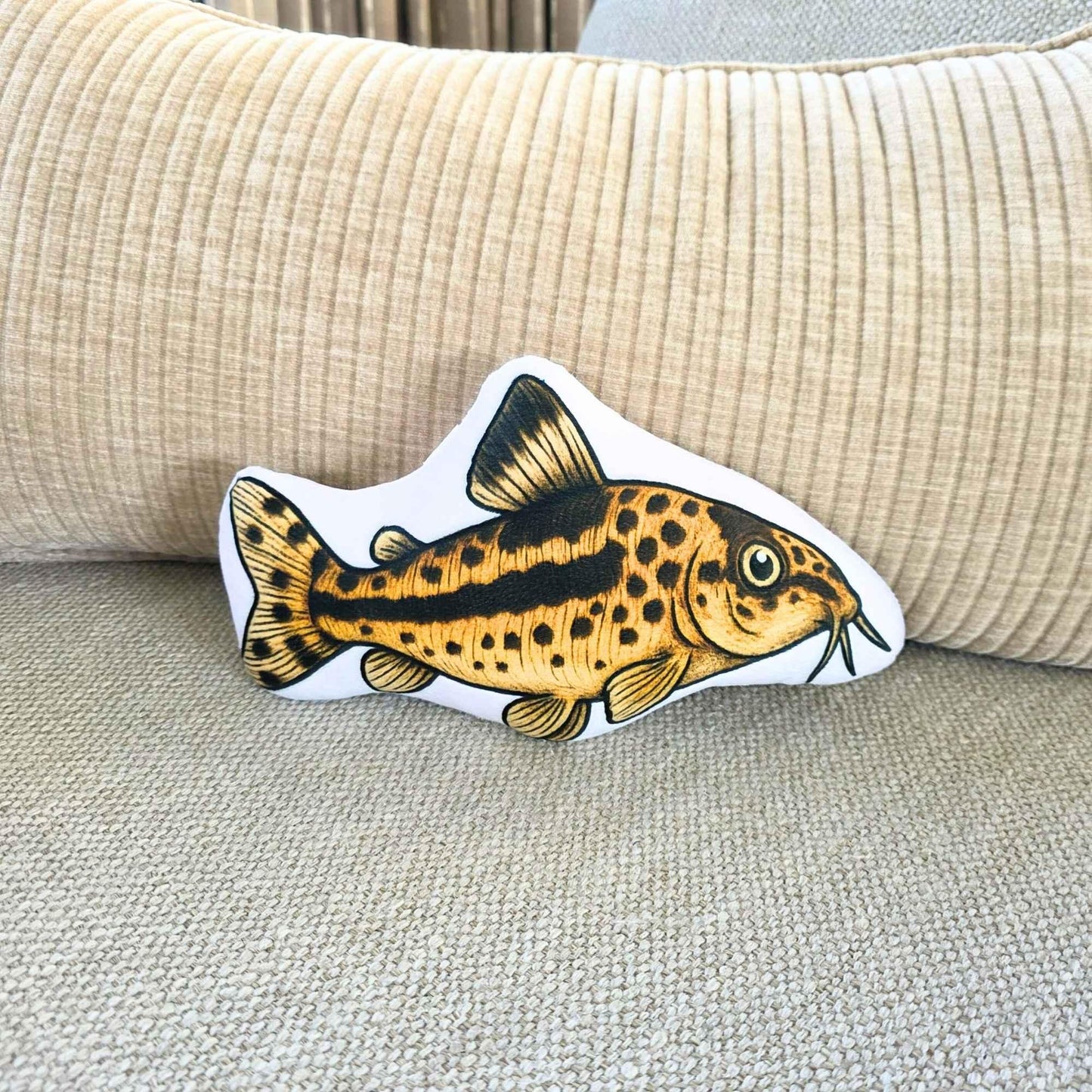 Mrs Corydora Catfish-Shaped Cushion 25cm | FAWNE