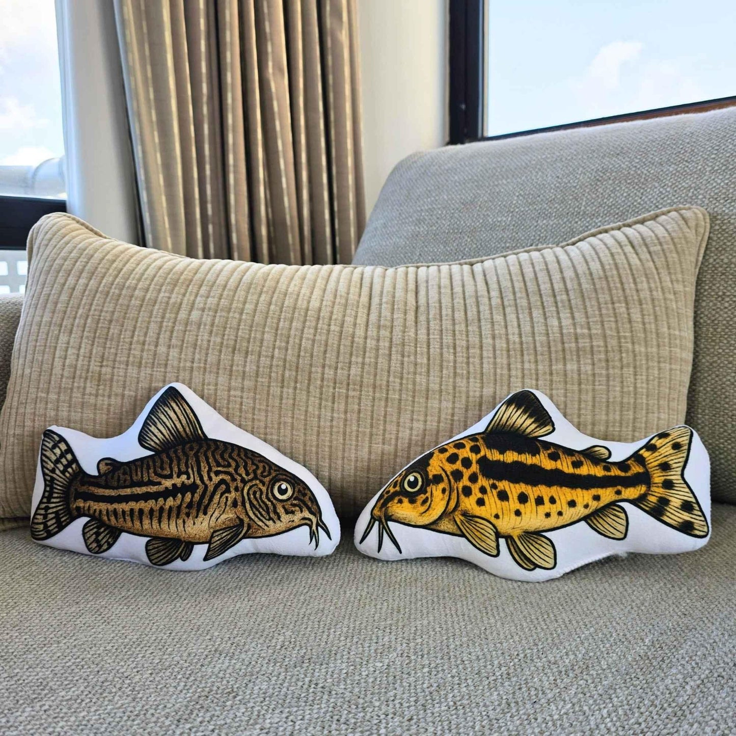 Mrs Corydora Catfish-Shaped Cushion 25cm | FAWNE
