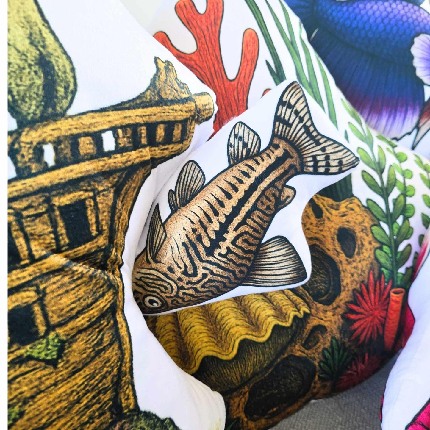 Mr Corydora Catfish-Shaped Cushion 25cm | FAWNE