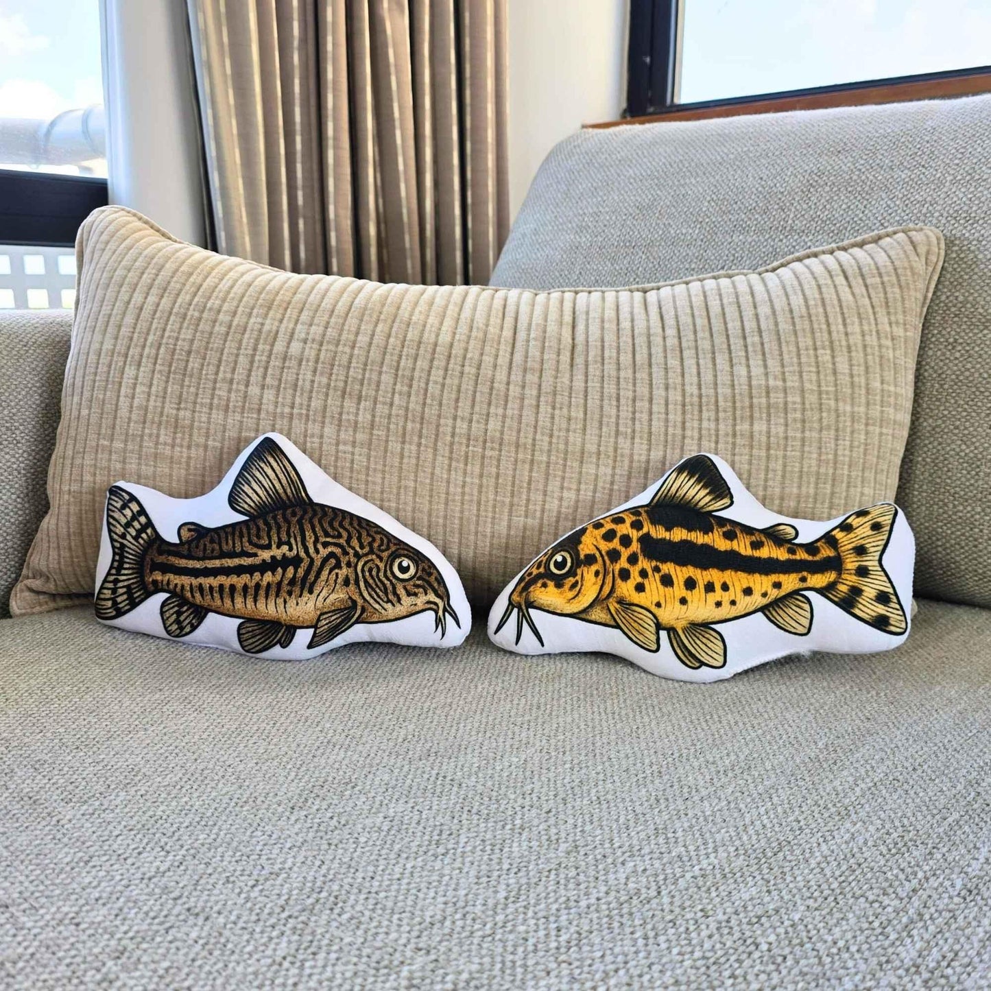 Mr Corydora Catfish-Shaped Cushion 25cm | FAWNE