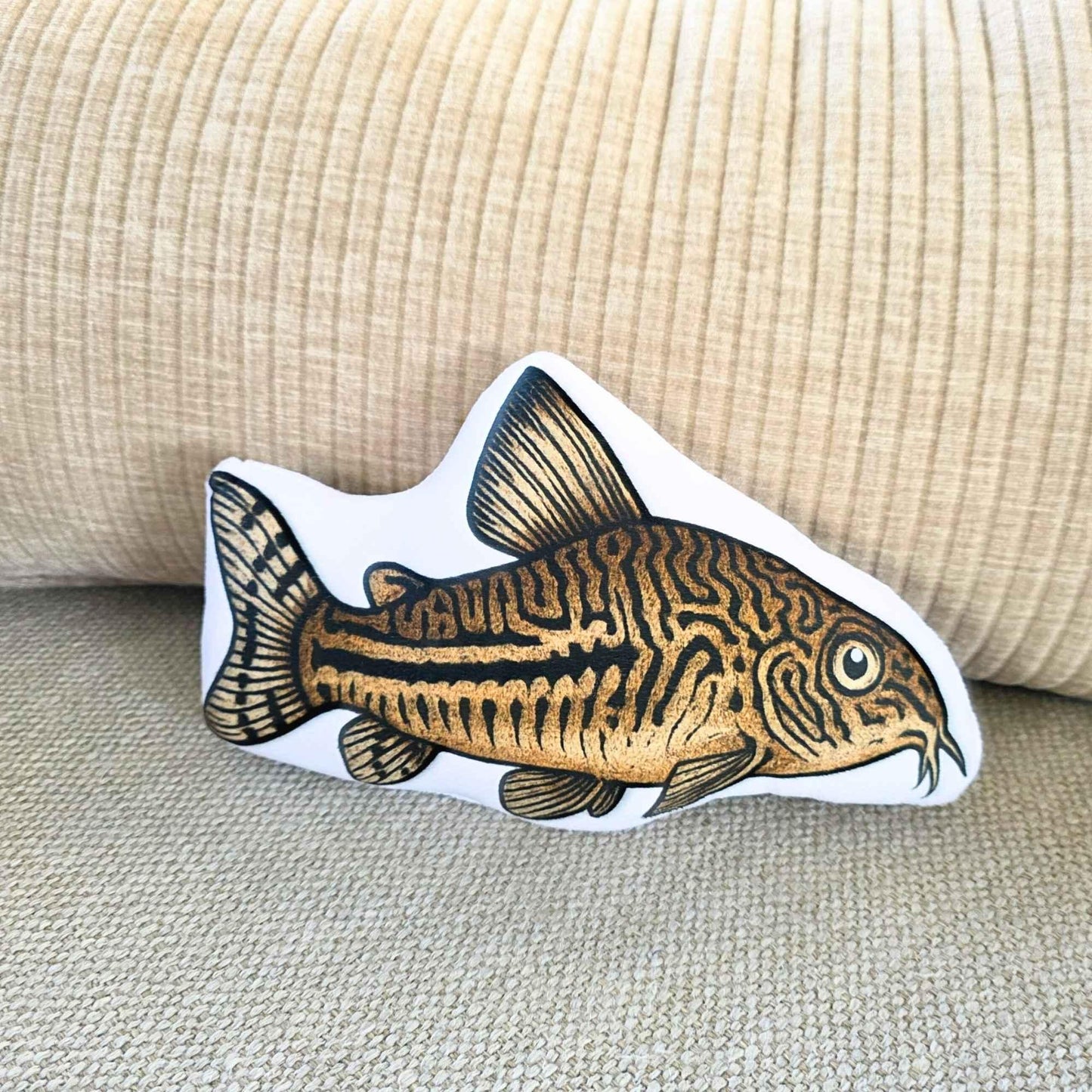 Mr Corydora Catfish-Shaped Cushion 25cm | FAWNE