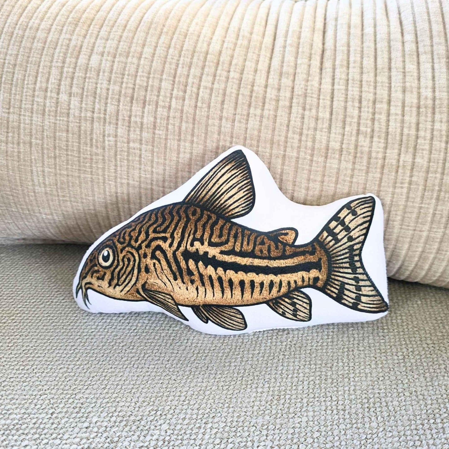 Mr Corydora Catfish-Shaped Cushion 25cm | FAWNE