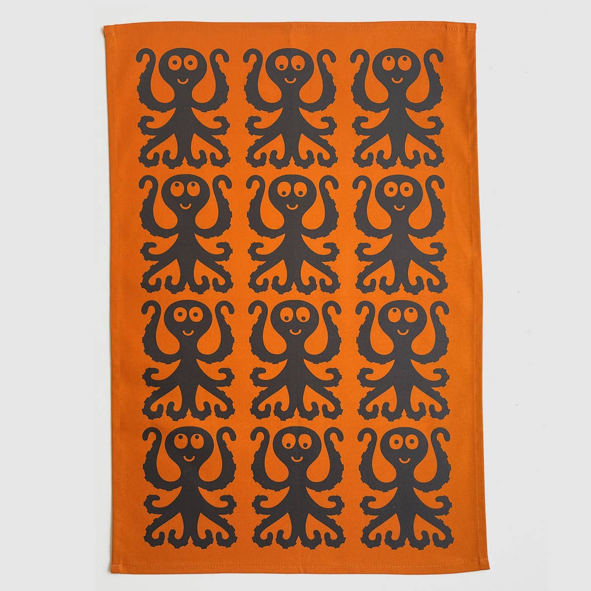 Magpie x Hornsea - Octopus Teatowel - Red Orange