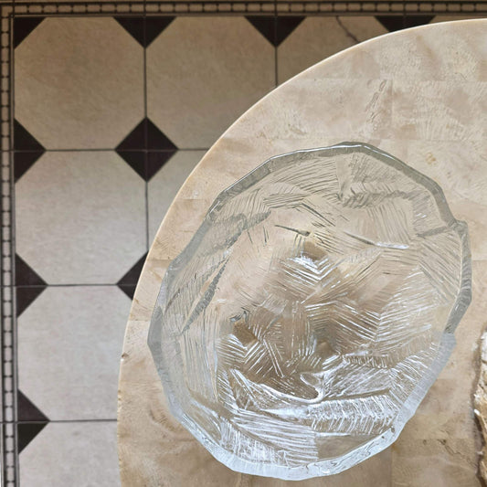 Vintage | Brutalist Hoya Crystal 'Iceberg' Bowl