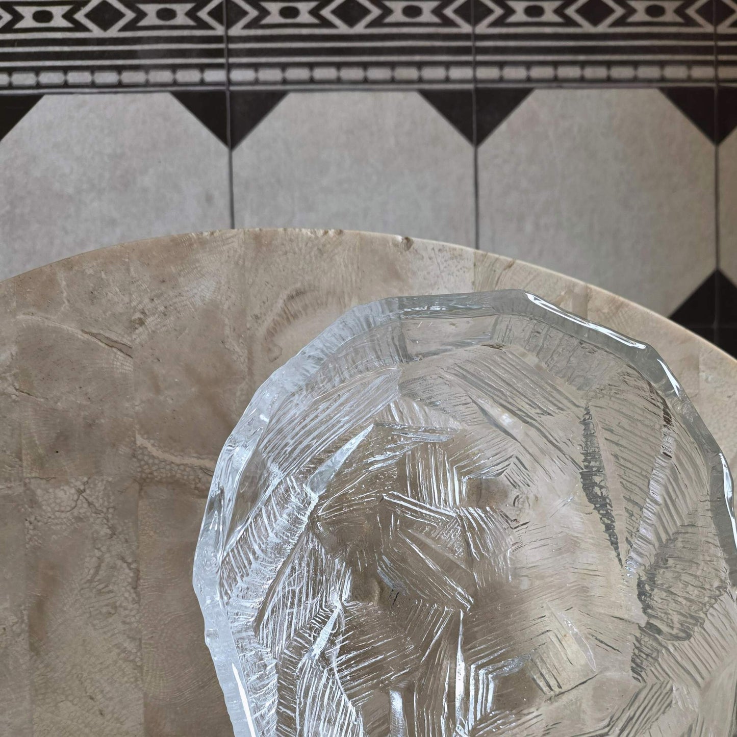 Vintage | Brutalist Hoya Crystal 'Iceberg' Bowl